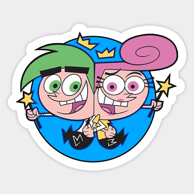 Cosmo And Wanda The Fairly Oddparents Sticker TeePublic